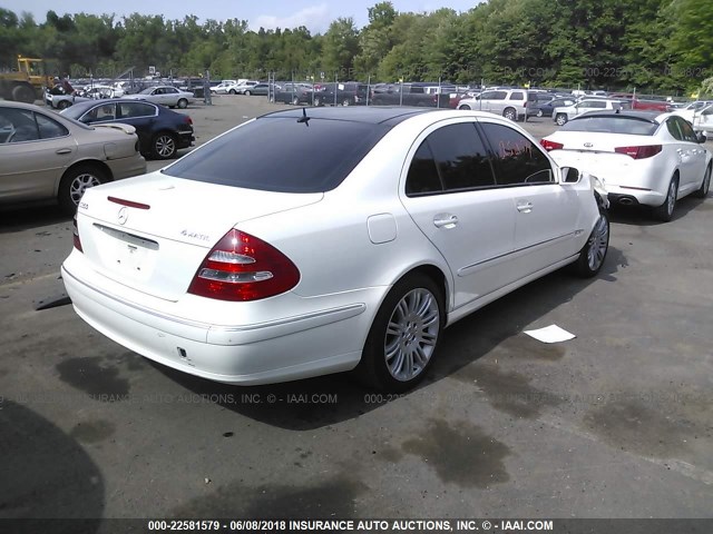 WDBUF87J76X190150 - 2006 MERCEDES-BENZ E 350 4MATIC WHITE photo 4