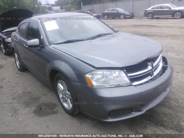 1C3CDZCB8CN150663 - 2012 DODGE AVENGER SXT GRAY photo 1