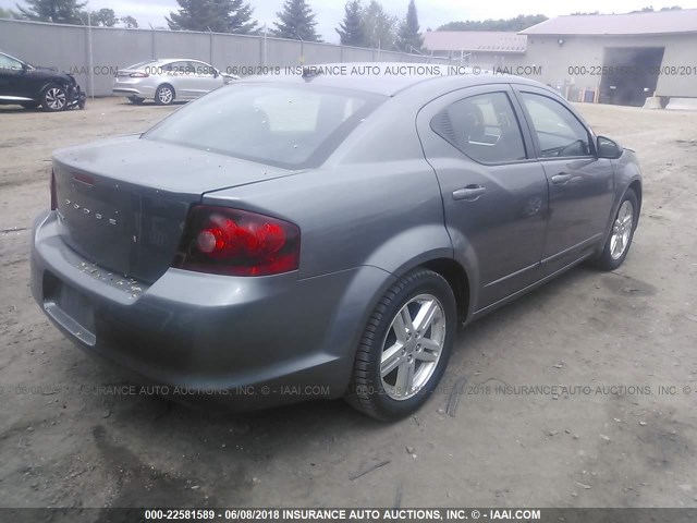 1C3CDZCB8CN150663 - 2012 DODGE AVENGER SXT GRAY photo 4