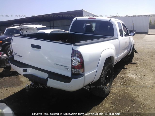 5TFTU4GN6FX076705 - 2015 TOYOTA TACOMA PRERUNNER ACCESS CAB WHITE photo 4