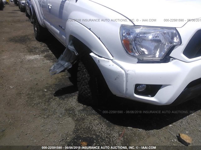 5TFTU4GN6FX076705 - 2015 TOYOTA TACOMA PRERUNNER ACCESS CAB WHITE photo 6