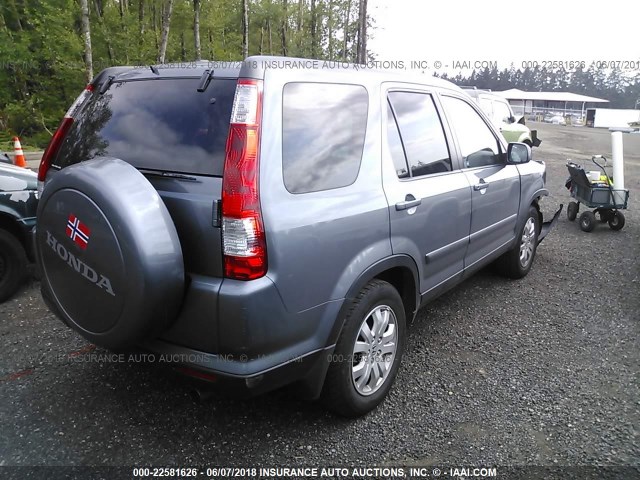 JHLRD78926C020753 - 2006 HONDA CR-V SE/EX GRAY photo 4