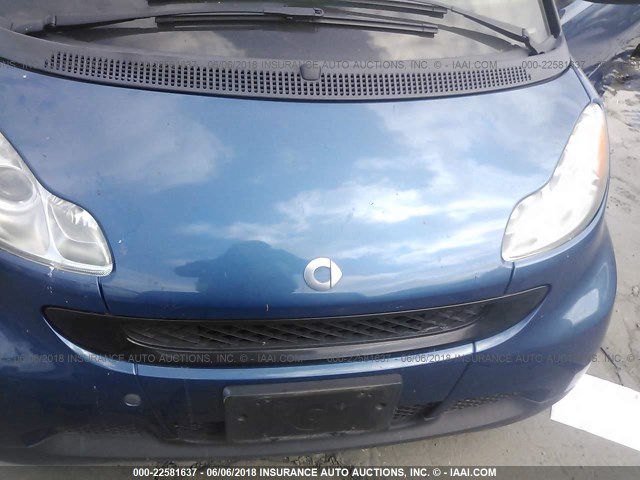 WMEEJ31X99K305337 - 2009 SMART FORTWO PURE/PASSION BLUE photo 10