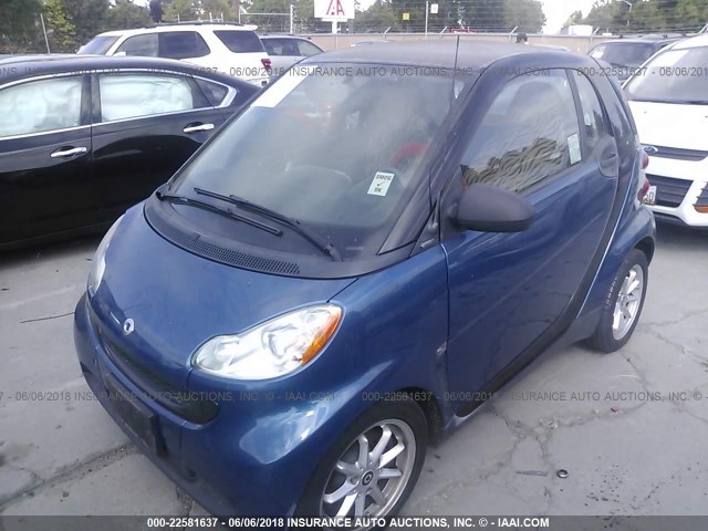 WMEEJ31X99K305337 - 2009 SMART FORTWO PURE/PASSION BLUE photo 2