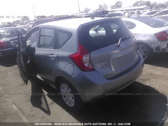 3N1CE2CP5FL357529 - 2015 NISSAN VERSA NOTE S/S PLUS/SV/SL/SR GRAY photo 3
