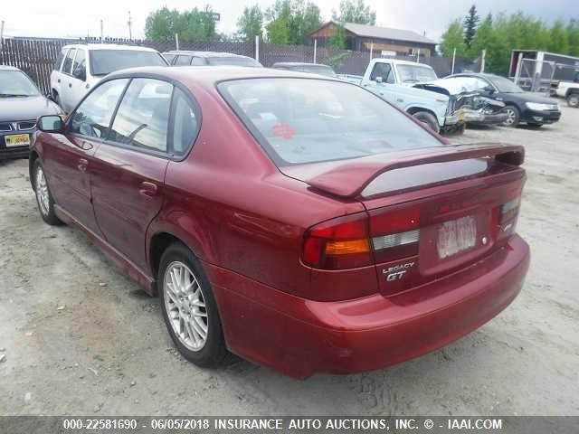4S3BE645926214990 - 2002 SUBARU LEGACY GT RED photo 3