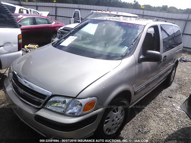 1GNDX03E82D222230 - 2002 CHEVROLET VENTURE BROWN photo 2