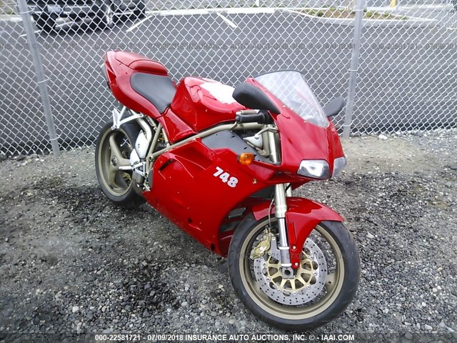 ZDM1SB3R9XB011005 - 1999 DUCATI 748 RED photo 1