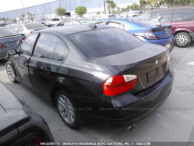 WBAVC53527FZ75119 - 2007 BMW 328 I SULEV BLACK photo 3