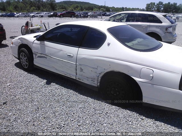 2G1WW12E929125488 - 2002 CHEVROLET MONTE CARLO LS WHITE photo 6