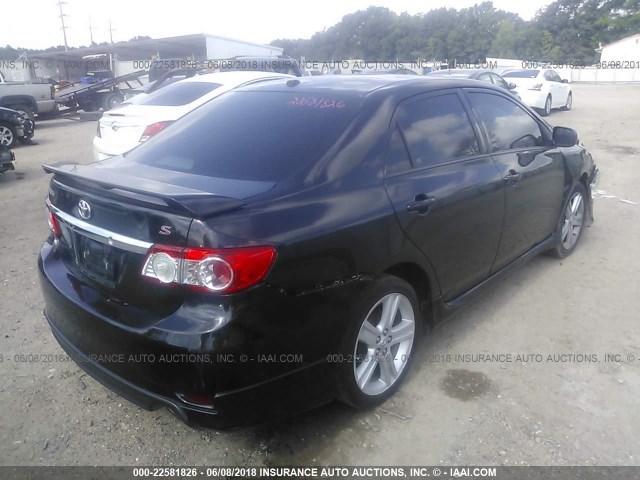 5YFBU4EE0DP184800 - 2013 TOYOTA COROLLA S/LE BLACK photo 4