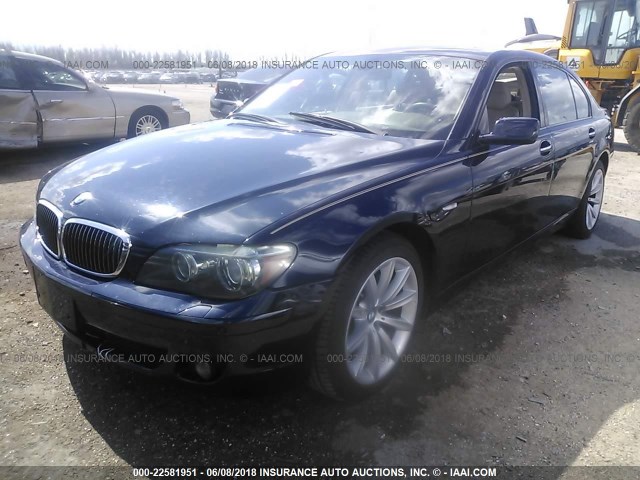 WBAHN83508DT80095 - 2008 BMW 750 LI Dark Blue photo 2