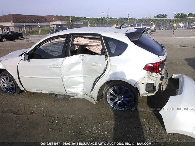 JF1GH75608G807141 - 2008 SUBARU IMPREZA WRX PREMIUM WHITE photo 6