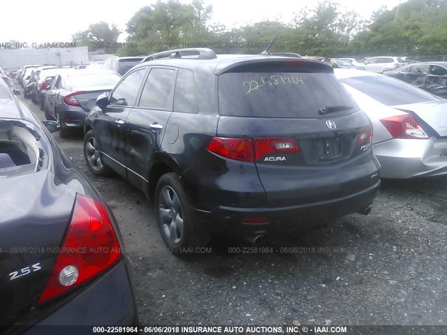 5J8TB182X7A005795 - 2007 ACURA RDX BLACK photo 3