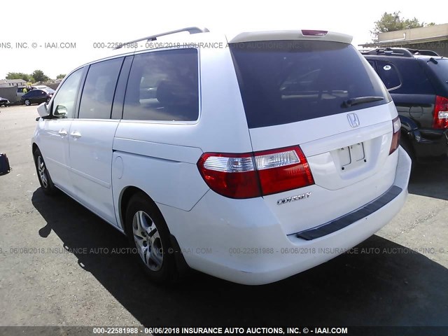 5FNRL38606B456454 - 2006 HONDA ODYSSEY EXL WHITE photo 3