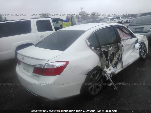 1HGCR2F51EA004806 - 2014 HONDA ACCORD SPORT თეთრი ფოტო 4
