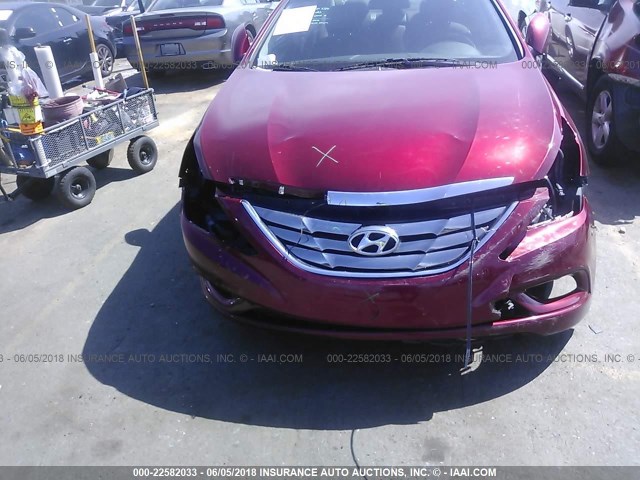 5NPEC4AC1BH246249 - 2011 HYUNDAI SONATA SE/LIMITED BURGUNDY photo 6