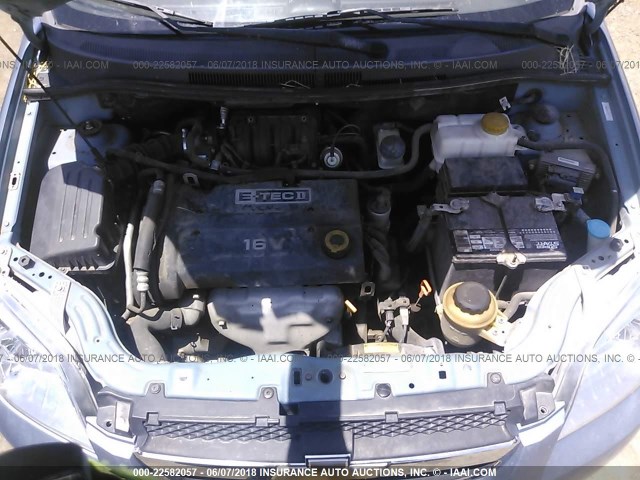 KL1TD56678B049780 - 2008 CHEVROLET AVEO LS BLUE photo 10