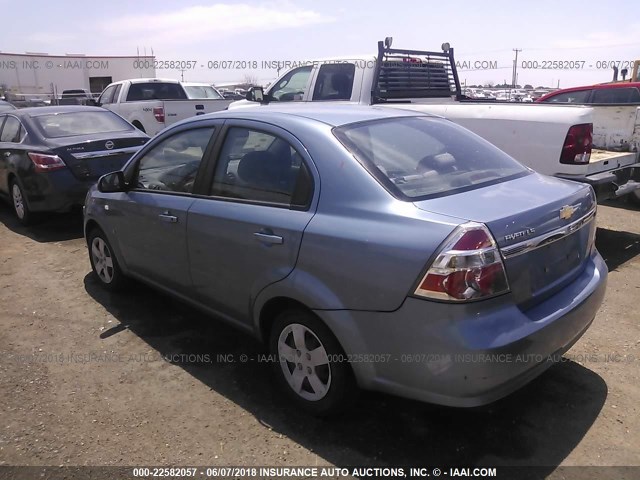 KL1TD56678B049780 - 2008 CHEVROLET AVEO LS BLUE photo 3