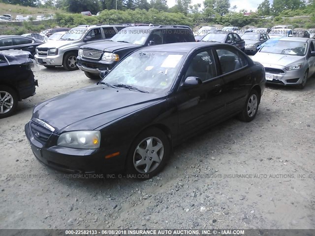 KMHDN46D06U301868 - 2006 HYUNDAI ELANTRA GLS/GT/LIMITED BLACK photo 2