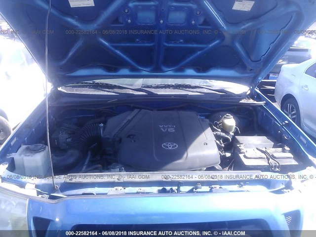 3TMJU62N28M056700 - 2008 TOYOTA TACOMA DOUBLE CAB PRERUNNER BLUE photo 10