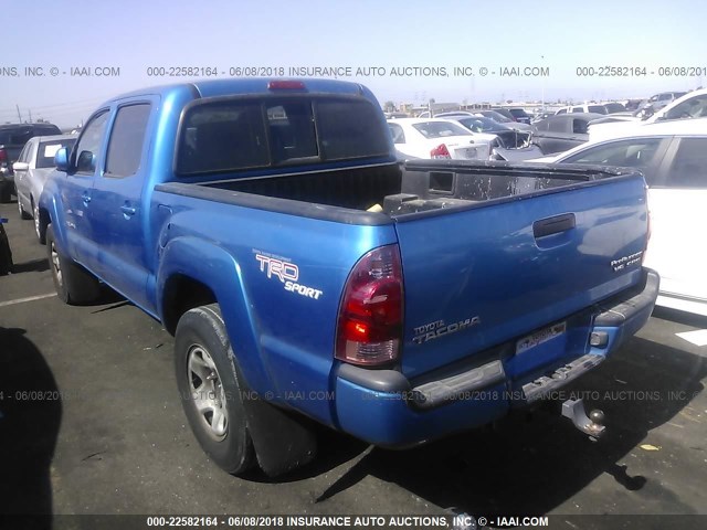 3TMJU62N28M056700 - 2008 TOYOTA TACOMA DOUBLE CAB PRERUNNER BLUE photo 3