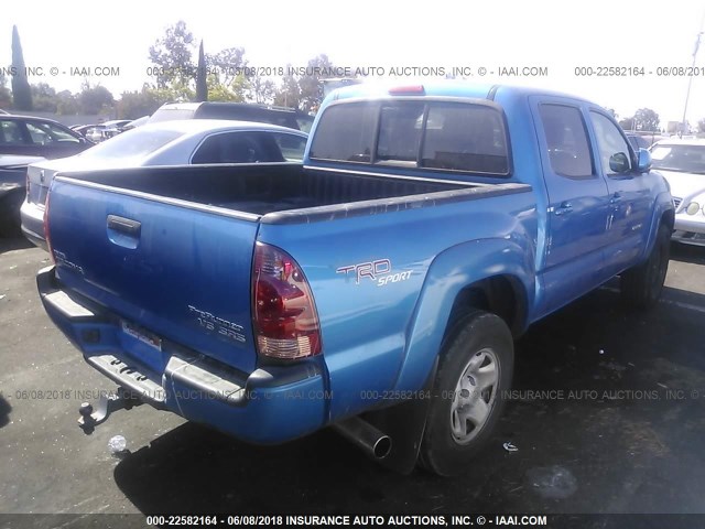 3TMJU62N28M056700 - 2008 TOYOTA TACOMA DOUBLE CAB PRERUNNER BLUE photo 4