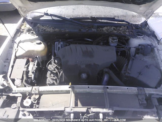 1G4HP52K144171974 - 2004 BUICK LESABRE CUSTOM WHITE photo 10