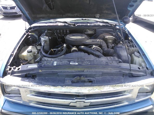 1GCCS19Z4S8122833 - 1995 CHEVROLET S TRUCK S10 BLUE photo 10