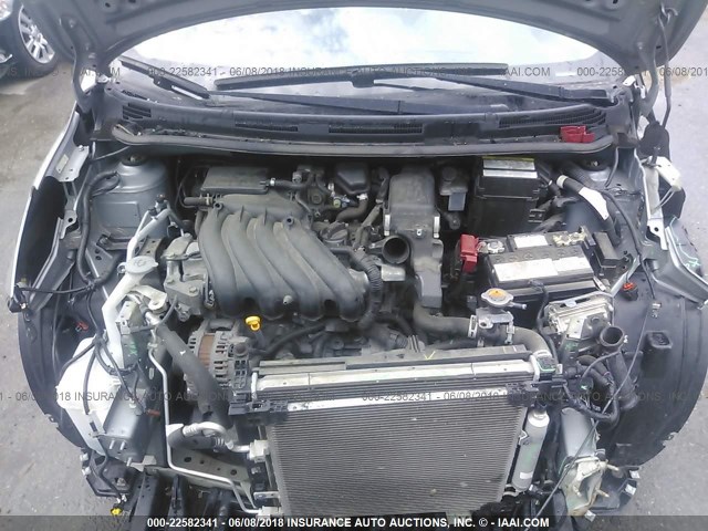 3N1CE2CPXEL426634 - 2014 NISSAN VERSA NOTE S/S PLUS/SV/SL GRAY photo 10