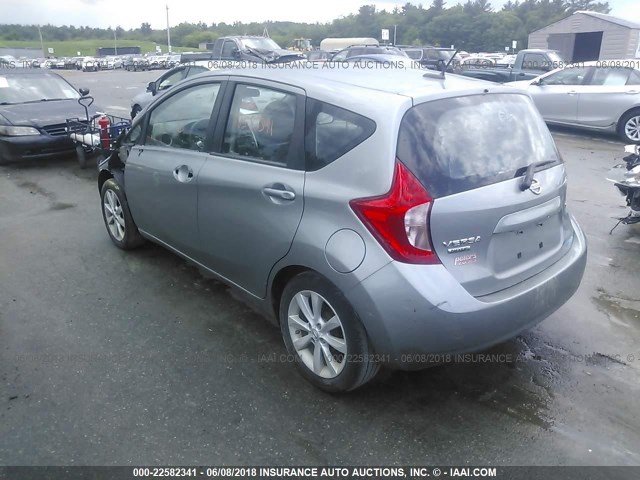 3N1CE2CPXEL426634 - 2014 NISSAN VERSA NOTE S/S PLUS/SV/SL GRAY photo 3