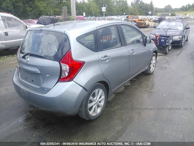 3N1CE2CPXEL426634 - 2014 NISSAN VERSA NOTE S/S PLUS/SV/SL GRAY photo 4