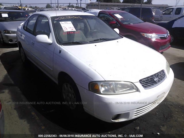 3N1CB51D11L453847 - 2001 NISSAN SENTRA XE/GXE WHITE photo 1