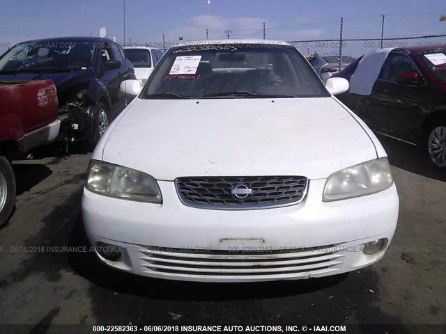 3N1CB51D11L453847 - 2001 NISSAN SENTRA XE/GXE WHITE photo 6