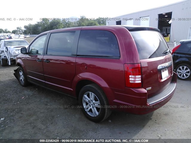 2A8HR44H48R621123 - 2008 CHRYSLER TOWN & COUNTRY LX RED photo 3