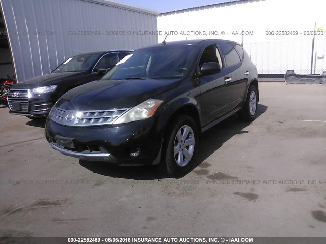 JN8AZ08T26W422807 - 2006 NISSAN MURANO SL/SE/S BLACK photo 2