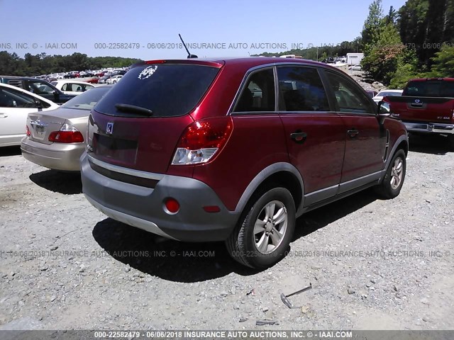 3GSCL33P39S549961 - 2009 SATURN VUE XE RED photo 4