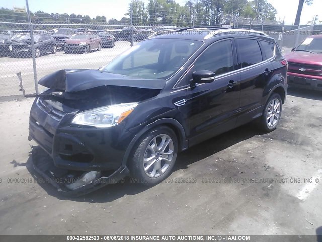 1FMCU0JX8FUA87138 - 2015 FORD ESCAPE TITANIUM BLACK photo 2