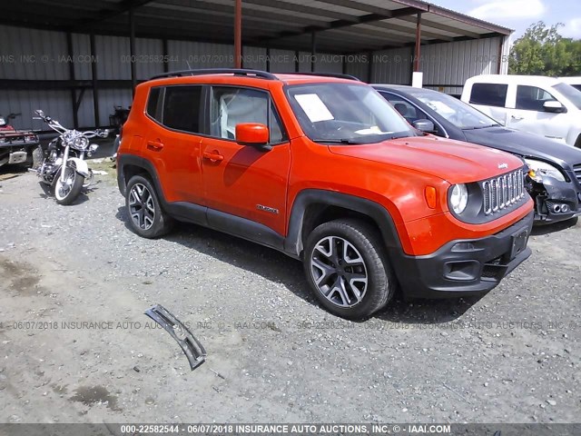 ZACCJBBT0FPC10274 - 2015 JEEP RENEGADE LATITUDE ORANGE photo 1