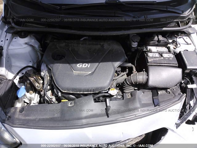 KMHCU4AE3DU434376 - 2013 HYUNDAI ACCENT GLS/SE SILVER photo 10