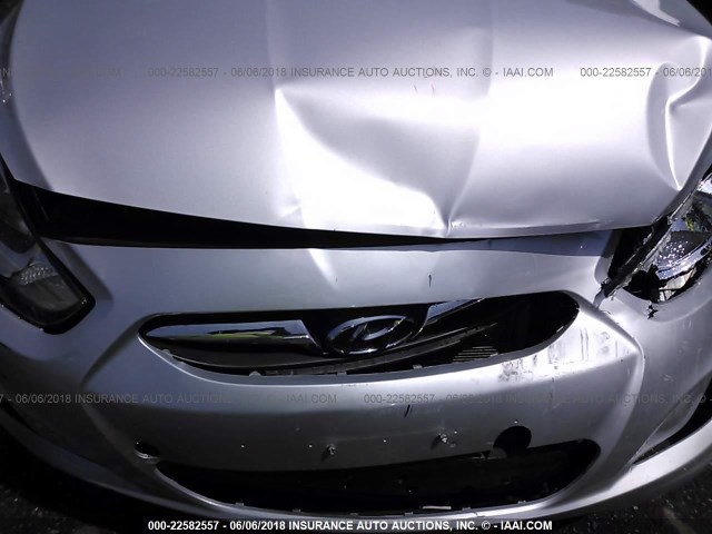 KMHCU4AE3DU434376 - 2013 HYUNDAI ACCENT GLS/SE SILVER photo 6