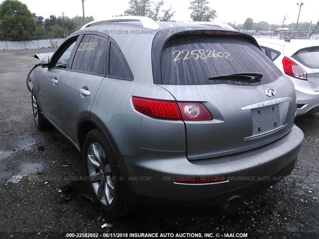 JNRBS08W44X403665 - 2004 INFINITI FX45 GRAY photo 3