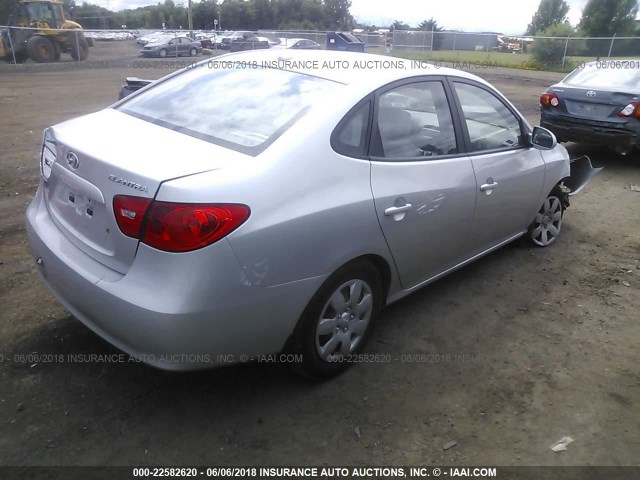 KMHDU46D18U486826 - 2008 HYUNDAI ELANTRA GLS/SE/LIMITED SILVER photo 4