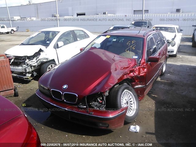 WBADR6343XGN90718 - 1999 BMW 540 IT AUTOMATIC RED photo 2