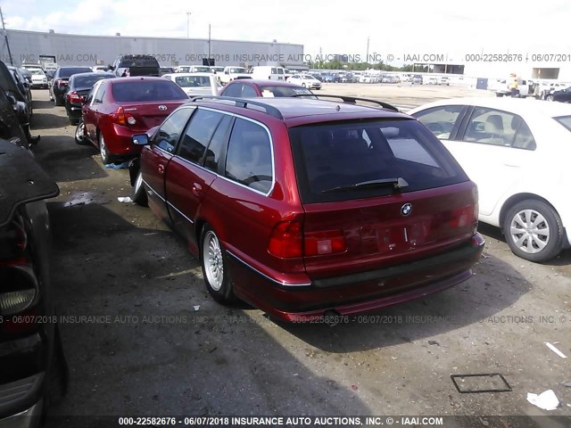 WBADR6343XGN90718 - 1999 BMW 540 IT AUTOMATIC RED photo 3