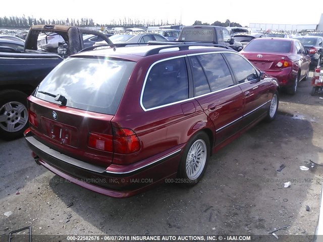 WBADR6343XGN90718 - 1999 BMW 540 IT AUTOMATIC RED photo 4