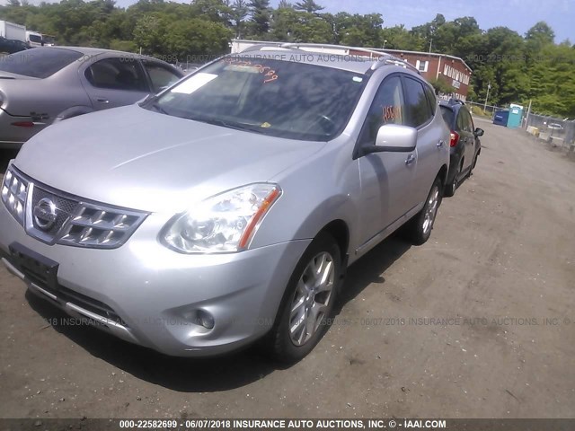 JN8AS5MV7BW690545 - 2011 NISSAN ROGUE S/SV/KROM SILVER photo 2