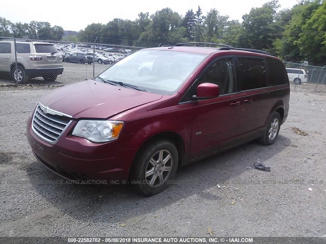 2A8HR54P88R826456 - 2008 CHRYSLER TOWN & COUNTRY TOURING MAROON photo 2