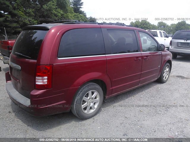 2A8HR54P88R826456 - 2008 CHRYSLER TOWN & COUNTRY TOURING MAROON photo 4