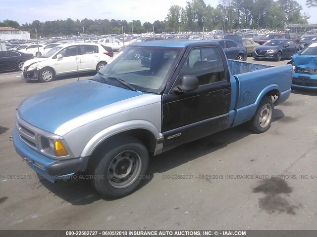 1GCCS14Z2RK160310 - 1994 CHEVROLET S TRUCK S10 BLUE photo 2